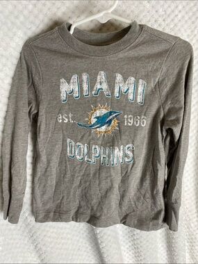Miami Dolphins Kids Gray Long Sleeve Team Tee